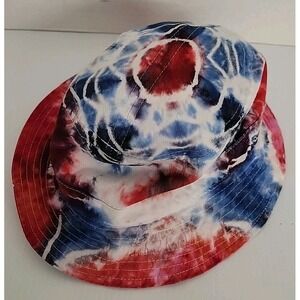 Port  Authority Tie Dye Bucket Hat- Red, White And Blue-S/M